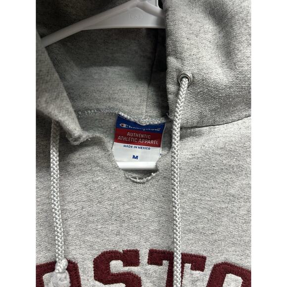 Vtg 90s Champion Sz Medium Boston College Sweatshirt Hoodie Embroidered W/ Logo - Picture 2 of 3
